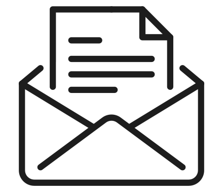 Email envelope icon representing mailing list